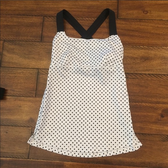 Lululemon black & white polka dot tank - Picture 2 of 4